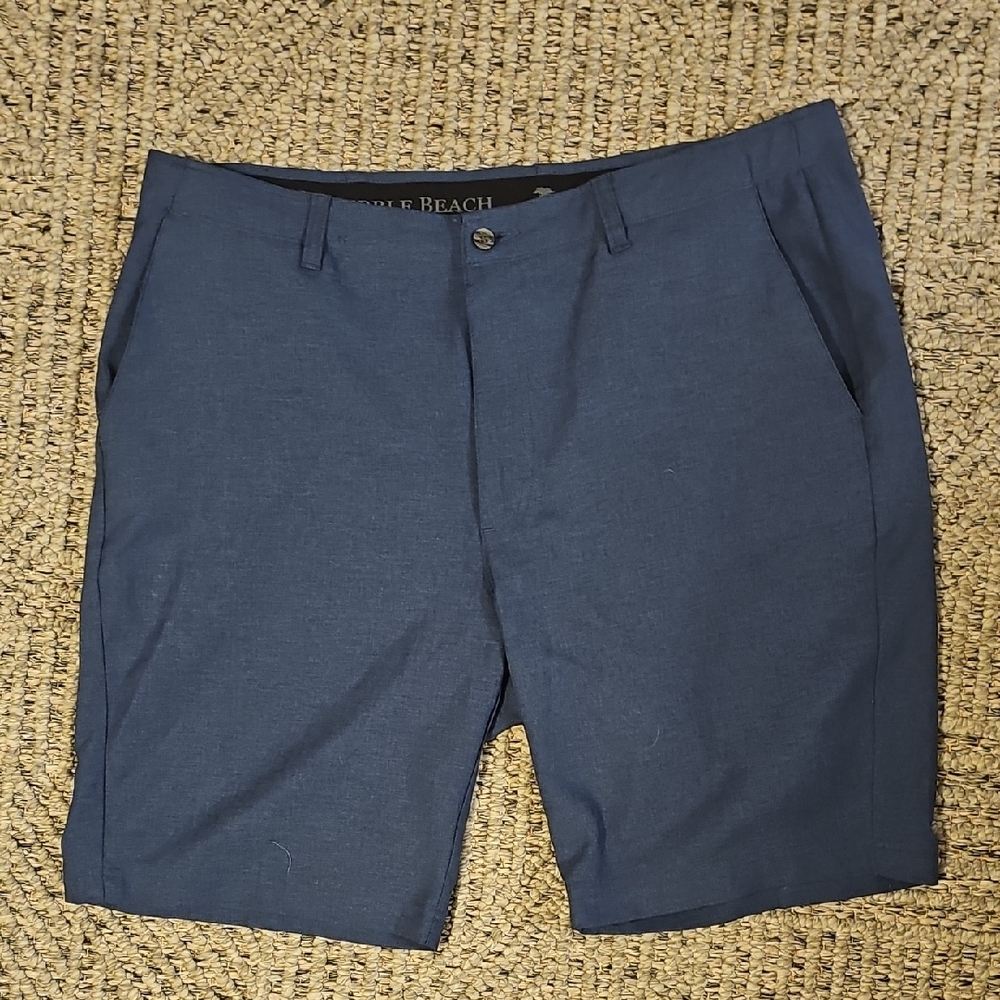 Pebble Beach Navy Flat Front Shorts
